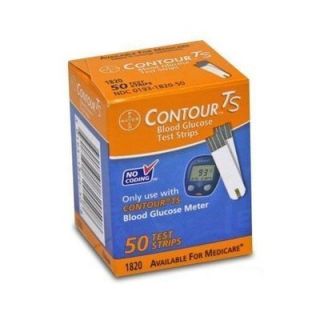 Bayer Contour TS Blood Glucose Test Strips 50 Count No Coding