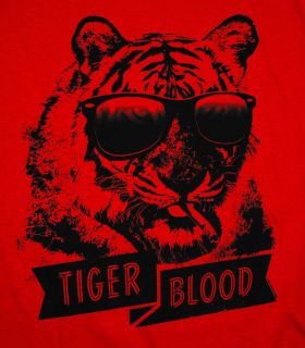 Charlie Sheen Tiger Blood Funny Famous Celebrity T Shirt Tee