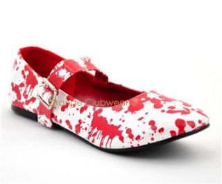PLEASER Womens Bloody Halloween Costume Slaughter Shoes