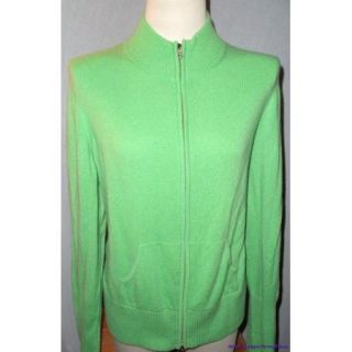  Cashmere Hoodie 3X Lime Green Zip Front