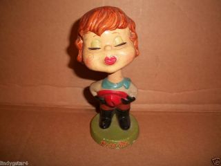 Vintage Bobblehead Cowgirl Kiss Me Collectible Wobbler Western VHTCB 