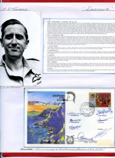 Greece RAF Escaping Society Cover Signed by The Designer Tony Theobald 