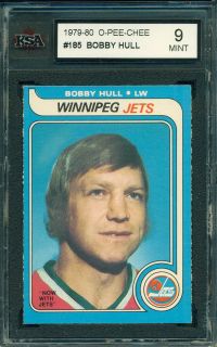 1979 80 OPC 185 Bobby Hull KSA 9 Mint Winnipeg Jets