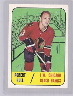 Bobby Hull 1967 68 Topps Chicago Black Hawks Beautiful Card