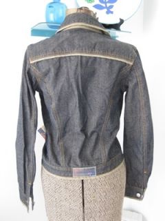 New NWT Coogi Down Under Blue Denim Jean Coat Jacket S