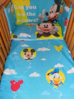 Disney Mickey Mouse Donald Duck Blue Balloon Bedding Set All Sizes 