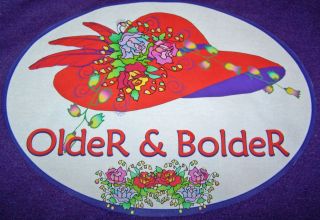 PURPLE T SHIRT OLDER BOLDER 2X FOR RED HAT LADIES OF SOCIETY IN PURPLE 