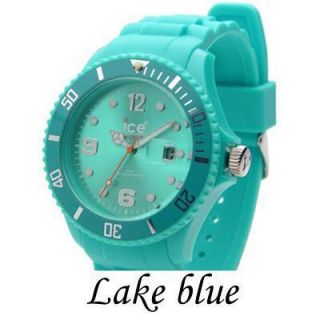 Lake Blue Jelly Ice Watch Women Girls Ladies Unisex Wrist Watch 43mm 