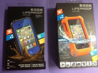 Lifeproof iPhone 4 4S Blue Life Proof Case Lifejacket Both New in Box 