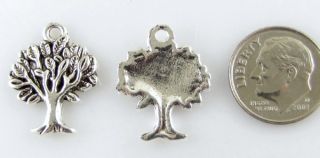 antique silver tree of life metal charms 25 pieces
