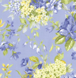   Sentimental Studios Moda Quilt Fabric 32590 13 Sky Blue Floral