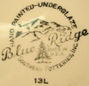 Blue Ridge Pottery China Pippin pttrn Dinner Plate
