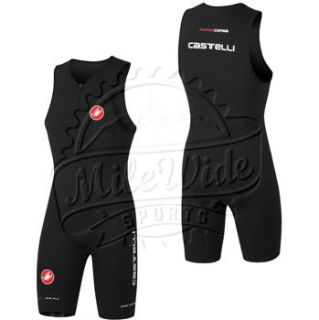 Castelli Body Paint Tri Suit Mens Large Black Triathlon Racing Kona 