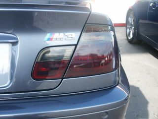 BMW M3 330ci 325ci 323ci Coupe Smoked Taillight Overlay Tint E46 2D 