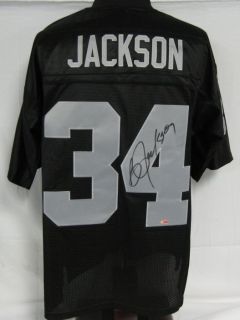 Bo Jackson Raiders Autographed/Signed Jersey Tri Star Reebok EQT