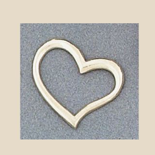 Sterling Silver Floating Heart Valentines Love Pendant