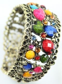 Fashion Vintage Tibetan Silver Crystal Heart Women Bracelet