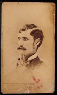   Handsome Man Mustache Profile Slicked Hair by Boardman Louisville KY