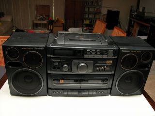  Boombox RX DT690 Bi Amp 6 Speaker CD Double Cassette Boomboxes