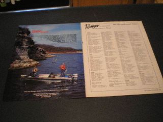 1983 Ranger Boats Boat 2pg Ad Evinrude Outboard Motor Men Fishing