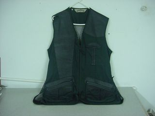Bob Allen Green Mesh and Leather Shooting Vest 280M Large