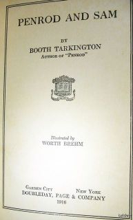 Penrod and Sam   SIGNED Booth Tarkington   1st/1st   First Edition 