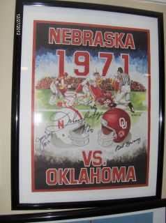   Nebraska Football Poster vs Oklahoma Bob Devaney Tagge Rodgers