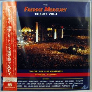    Laserdisc Freddie Mercury Tribute Vol 1 QUEEN Brian May Bob Geldof