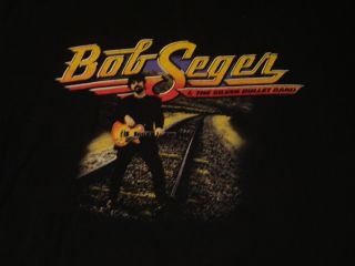 BOB SEGER VINTAGE ORIGINAL CONCERT TOUR T SHIRT WITH TOUR CITIES ON 