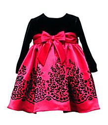 RARE Editions Black Red Fancy Dress with Long Sleeves Newborn 3 Month 