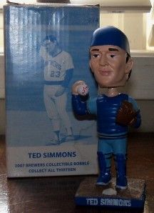 2007 Ted Simmons Milwaukee Brewers SGA Mini Bobble Head w Box