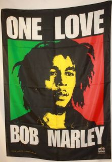 Bob Marley One Love Rasta Reggae Cloth Poster Flag New