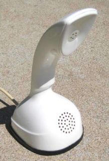 Vintage 60s Modernistic Ericofon Rotary Telephone White Colored Case 