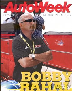 2007 bobby rahal autoweek sema show promo indy car postcard
