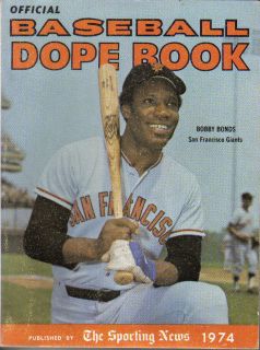   News Baseball Dope Book Bobby Bonds San Francisco Giants