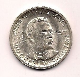 1946 Booker T. Washington Commemorative Silver Half Dollar 