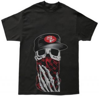 SF San Francisco 49ers Black Shirt Jersey XL 3XL Skully