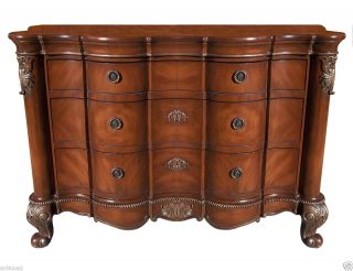    STYLE SERPENTINE BOMBE ENTRY CHEST FAUX BOIS PAINTED COMMODE DRESSER
