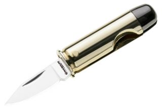 Boker Magnum 44 Mag Bullet Handle Plain Edge Folding Knife 01SC938 