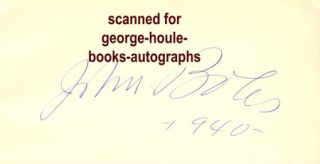 boldly signed and dated john boles 1940