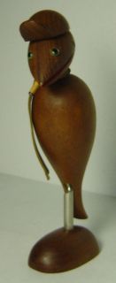  Wood Bird Figurine Corkscrew Bottle Opener Bolling Lonborg Era