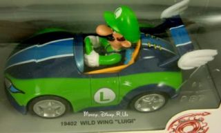 Nintendo Wii Mario Kart Wild Wing Luigi Pull Back Car