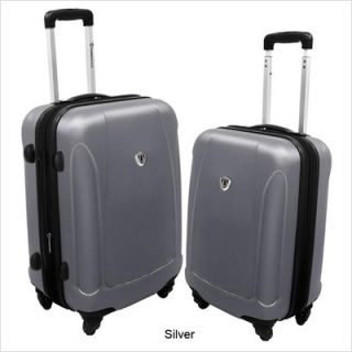 Travelers Choice 2 Piece Spinner Luggage Set Black