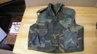 Body Armor Fragmentation Protective Camo Vest Flak Jacket Size LG 41 
