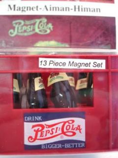 Pepsi Cola Magnet Bottles in Case Special Collectors Edition Original 