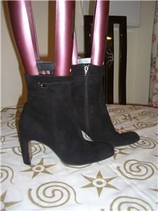 Ivory Bond Street Black Suede Boot Ankle Boots UK 5 EUR 38