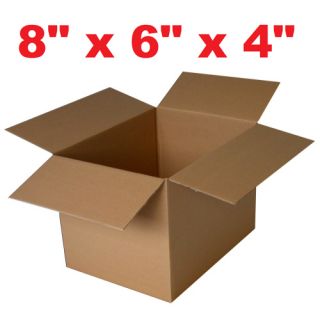 50 8x6x4 Cardboard Packing Mailing Moving Shipping Boxes Corrugated 