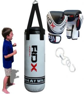 Auth RDX Kids Punch Bag Set Boxing Gloves MMA Training Kick Ball 