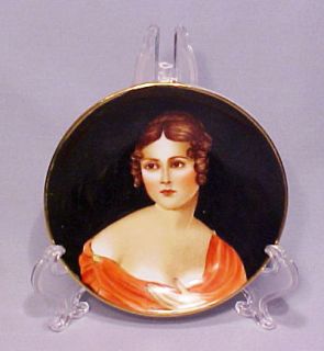 Old Hand Painted Paulina Bonaparte Lady Porcelain Mini