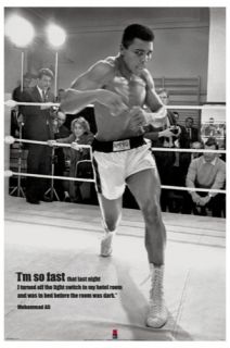 Muhammad Ali Training Large Poster Boxing Ring Fast New